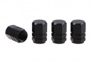 Set capace pentru valva din aluminiu negru , 4 buc .