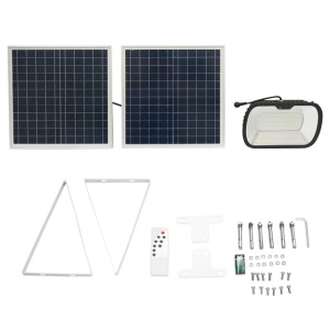 Lampa LED 240x0.5W cu panou solar 35W si baterie