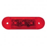 Lampa pozitie ovala rosie 3 leduri