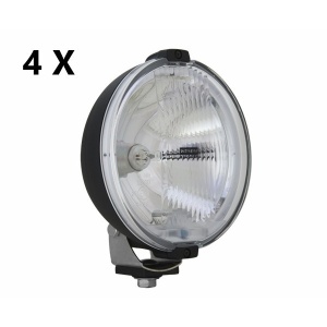 Pachet 4 proiectoare LED Ring sticla alba 24V