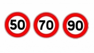 Pachet indicatoare limitare viteza autocolant 50 70 90 km/ora Ø12
