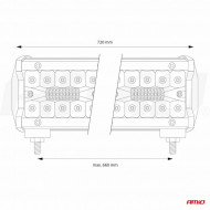 Proiector LED - 200LED 720x74 600W