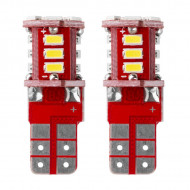 Bec de pozitie tip LED , T10 W2.1x9.5 W5W, 12V , 21 SMD 3014 , culoare alb , AMIO, set 2 buc