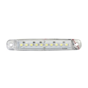 Lampa pozitie-strobo alba 9 leduri 10x1.5 cm