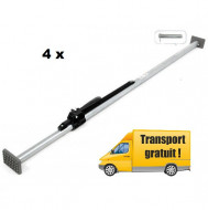 PACHET 4 bare cu talpi - ALUMINIU 1.85-2.72 M