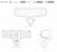 Proiector LED dreptunghiular 46,5 W
