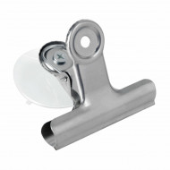 Set 2 cleme metalice cu ventuza