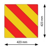 Set placute reflectorizante Gabarit rosu/galben 42.3 x 42.3