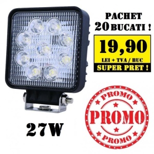 Pachet 20 Proiectoare LED patrate 27W