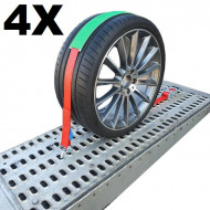 PACHET 4 chingi auto 2.5m - carlige rotative - (banda 5 cm)