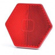 Catadioptru reflectorizant hexagonal rosu 66.70 mm