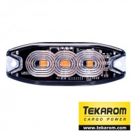 STROBOSCOP SLIM 3 led-uri lumina portocalie