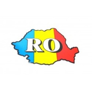 Autocolant RO Romania harta