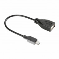 Cablu OTG Usb> Mini Usb - 20 cm - Negru