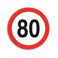 Indicator limitare viteza autocolant 80 km/ora