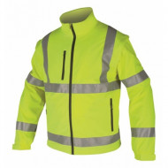 Jacheta softshell reflectorizanta 2 in 1, impermeabila, cu maneci detasabile