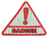 Abtibild reflectorizant AN14 triunghi DANGER mijlociu
