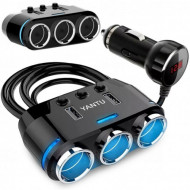 Distribuitor 12/24V - 3 prize + 2 USB cu incarcator