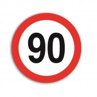 Indicator limitare viteza autocolant 90 km/ora