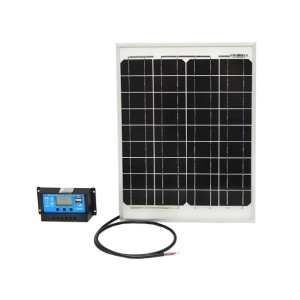 Panou solar 20W 450x340x20mm cu regulator de incarcare 12/24V 10Ah
