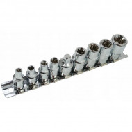 Set chei TORX 1/4 - 3/8" E5-E16 9 elemente VERKE