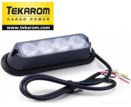 STROBOSCOP 4 led-uri lumina portocalie 13.5x3.5 cm