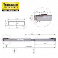 Bara orizontala fixare marfa - aluminiu 1,9 - 2,2 m