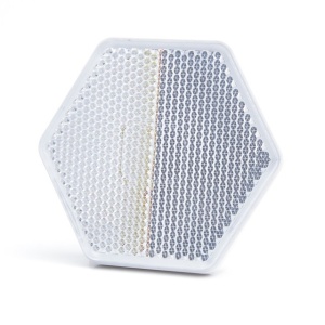Catadioptru reflectorizant hexagonal alb