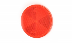 Catadioptru reflectorizant rotund rosu