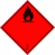 Eticheta ADR autocolanta "Pericol Transport gaze inflamabile clasa 2.1n"