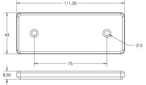 Lampa pozitie rosie cu led