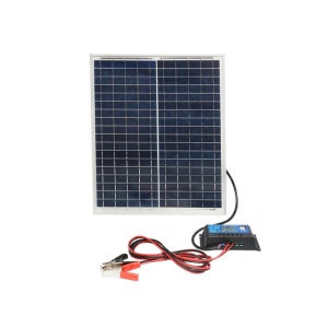 Panou solar 20W, 425x340x18mm cu regulator de incarcare 12/24V 10Ah