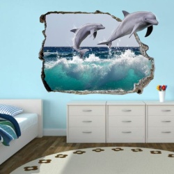 Sticker De Perete Delfini 3d