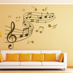 Sticker de Perete Note pe Portativ