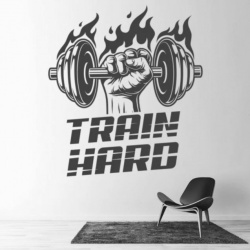 Sticker Train Hard Bodybuilder