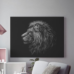 Tablou Canvas Grey lion