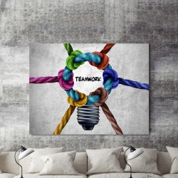 Tablou motivational - Teamwork (knots)