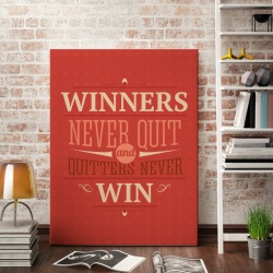 Tablou motivational - Winners never quit