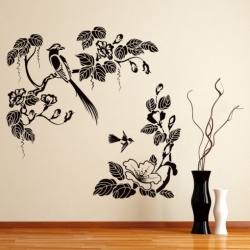 Tropical Birds Floral Trees