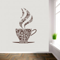Sticker De Perete Coffee Colaj - Coffee Time