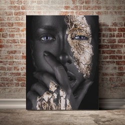 Tablou Canvas Golden patches 2