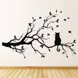 Sticker Tree Branch Cat