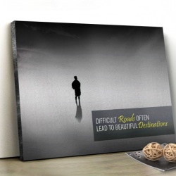 Tablou Canvas Motivational - Difficult Roads