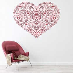 Sticker Heart Centrepiece Spiral Love