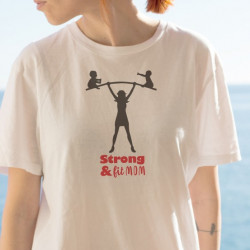 Imprimeu Tricou Strong And Fit Mom