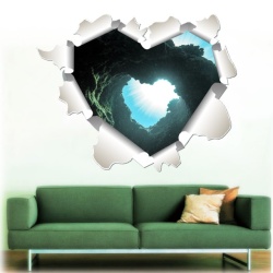 Sticker De Perete Inima Subacvatica 3d
