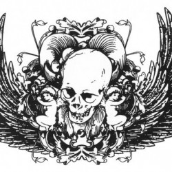 Tatuaj Temporar -skull- 10x17cm
