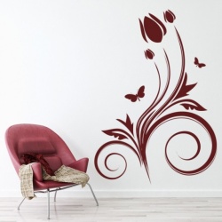 Flower Tulip Floral Butterfly