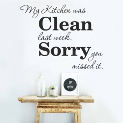 My kitchen was clean
