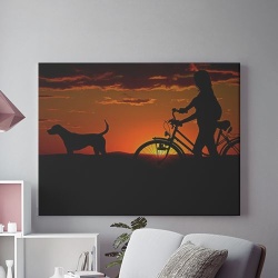 Tablou Canvas Plimbare la apus